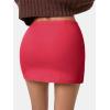 imageEXLURA Womens Fall Plaid Bodycon Mini Skirts High Elastic Wasit Short Skirt Trendy Winter Sexy Y2K Fashion OutfitRed