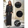 imageEXLURA Women 2 Piece Outfits Fall Airport Long Sleeve Hoodies Matching Long Skirt Dress Sweatsuits Lounge Sets Winter 2025Black