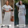 imageEXLURA Women 2 Piece Outfits Fall Airport Long Sleeve Hoodies Matching Long Skirt Dress Sweatsuits Lounge Sets Winter 2025Grey