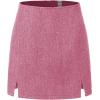 imageEXLURA Womens Fashion Faux Wool Mini Skirt High Waisted Y2K Trendy Side Slit Tweed Plaid Skirts 2025 Fall Winter OutfitsPink