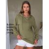 imageEXLURA Women Two Piece Set Cotton Sweatsuit Travel Airport Outfits Fall Tracksuit Hooded Sweatshirt Cargo Skort Skirt PocketsArmy Green