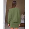 imageEXLURA Womens 2 Piece Outfits Casual Sweater Dress Sets Long Sleeve Mock Neck Ribbed Knit Tops Bodycon Skirts Winter ClothesGreen