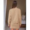 imageEXLURA Womens 2 Piece Outfits Casual Sweater Dress Sets Long Sleeve Mock Neck Ribbed Knit Tops Bodycon Skirts Winter ClothesKhaki