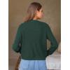 imageEXLURA Womens 2025 Knit Cardigan Sweaters Fall Winter Crewneck Open Front Button Jacket Fashion Outerwear Coats with PocketsDark Green
