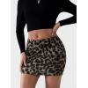 imageEXLURA Womens Leopard Print Mini Skirt High Waist Sexy Cheetah Skirts Trendy Pencil Bodycon Short Skirts Concert Outfit 2025Black Leopard