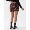 imageEXLURA Womens Leopard Print Mini Skirt High Waist Sexy Cheetah Skirts Trendy Pencil Bodycon Short Skirts Concert Outfit 2025Brown Leopard