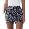 imageEXLURA Womens Leopard Print Mini Skirt High Waist Sexy Cheetah Skirts Trendy Pencil Bodycon Short Skirts Concert Outfit 2025Grey Leopard