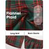 imageEXLURA Womens Flannel Plaid Long Skirts High Waist A Line Flared Pleated Maxi Skirt Dress Casual Vintage Office with PocketsGreen Red Plaid