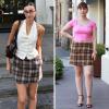 imageEXLURA Womens Wool Plaid Mini Skirt Elastic High Waisted Button Bodycon Fall Winter Skirts Business Casual Outfits Pockets