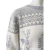 imageEXLURA Patterns Reindeer Ugly Christmas Crew Neck Long Sleeve Sweater Jumper Pullover Knitted Printed TopsGrey