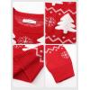 imageEXLURA Patterns Reindeer Ugly Christmas Crew Neck Long Sleeve Sweater Jumper Pullover Knitted Printed TopsTree Red