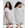 imageEXLURA Womens Short Sleeve Summer Tops Casual Loose Maternity Babydoll Peplum Tops Oversized Shirts Tunic 2025Light Grey