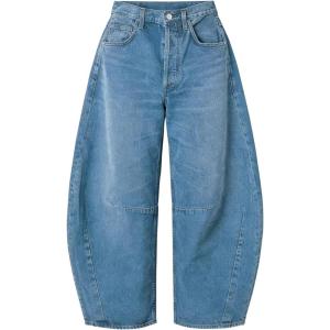 imageEXLURA Womens Barrel Jeans Wide Leg Y2K Boyfriend Denim Pants Hip Hop Vintage Baggy Jeans Cotton MidLow Elastic Waist PantsLight Blue