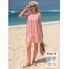 image:imageEXLURA Women Summer 100 Cotton Faux Linen Dresses Sleeveless Striped ALine Mini Sundress Beach Vacation Dress with PocketsRed Stripe