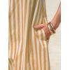 image:imageEXLURA Women Summer 100 Cotton Faux Linen Dresses Sleeveless Striped ALine Mini Sundress Beach Vacation Dress with PocketsYellow Stripe