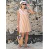 image:imageEXLURA Women Summer 100 Cotton Faux Linen Dresses Sleeveless Striped ALine Mini Sundress Beach Vacation Dress with PocketsYellow Stripe