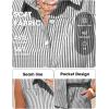 image:imageEXLURA Womens Summer 2 Piece Outfits Cotton Sleeveless Button Down Shirts Matching Shorts Sets Cruise Beach Vacation ResortBlack
