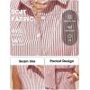 image:imageEXLURA Womens Summer 2 Piece Outfits Cotton Sleeveless Button Down Shirts Matching Shorts Sets Cruise Beach Vacation ResortRed