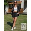 image:imageEXLURA Womens Summer 2 Piece Sets Long Sleeve Button Down Shirts Matching Short Sets Beach Vacation Cruise Outfits 2026Solid Black