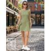 image:imageEXLURA Womens Summer Casual Cotton Gingham Dresses Back Elastic Waist Sleeveless Faux Linen Elegant Mini Short Beach DressGreen