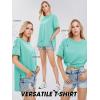 image:imageEXLURA Womens Summer Oversized T Shirts 2026 Casual Short Sleeve Loose Maternity Tops Crewneck Tunic Plus Gym Workout TopLake Blue Green