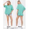 image:imageEXLURA Womens Summer Oversized T Shirts 2026 Casual Short Sleeve Loose Maternity Tops Crewneck Tunic Plus Gym Workout TopLake Blue Green