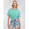 image:imageEXLURA Womens Summer Oversized T Shirts 2026 Casual Short Sleeve Loose Maternity Tops Crewneck Tunic Plus Gym Workout TopLake Blue Green