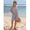 image:imageEXLURA Womens 100 Cotton 2 Piece Striped Outfits Sleeveless Tank Tops and Matching Bermuda Shorts 2026 Casual Beach VacationDeep Blue
