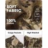 image:imageEXLURA Womens 100 Cotton Camo Pants High Waisted Straight Leg Baggy Denim Trousers Y2K Trendy Casual Forest Camo Cargo JeansGreen Camo