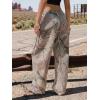 image:imageEXLURA Womens 100 Cotton Camo Pants High Waisted Straight Leg Baggy Denim Trousers Y2K Trendy Casual Forest Camo Cargo JeansPink Camo