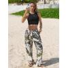 image:imageEXLURA Womens 100 Cotton Camo Pants High Waisted Straight Leg Baggy Denim Trousers Y2K Trendy Casual Forest Camo Cargo JeansWhite Camo