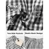 image:imageEXLURA Womens Cotton Boxer Shorts Faux Linen Gingham Shorts Summer High Waist Plaid Y2K Beach Bottoms Vacation Outfits 2026Black White Plaid