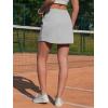 image:imageEXLURA Womens Cotton Skorts with Pockets High Waisted Casual Drawstring Skirts Builtin Shorts for Daily Lounge TravelDeep Grey