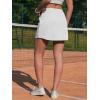 image:imageEXLURA Womens Cotton Skorts with Pockets High Waisted Casual Drawstring Skirts Builtin Shorts for Daily Lounge TravelLight Grey