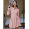 image:imageEXLURA Womens Fall Fashion Long Sleeve V Neck Mini Dress Casual Sweatshirt Style ALine Tennis Dresses Trendy Outfits 2025