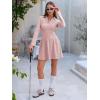 image:imageEXLURA Womens Fall Fashion Long Sleeve V Neck Mini Dress Casual Sweatshirt Style ALine Tennis Dresses Trendy Outfits 2025