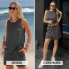 image:imageEXLURA Womens Summer 2 Piece Outfits Sleeveless Tank Top Matching Shorts Sets Lounge Sets Beach Vacation Cruise Clothes 2026Black