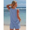 image:imageEXLURA Womens Summer 2 Piece Outfits Sleeveless Tank Top Matching Shorts Sets Lounge Sets Beach Vacation Cruise Clothes 2026Blue