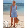 image:imageEXLURA Womens Summer 2 Piece Outfits Sleeveless Tank Top Matching Shorts Sets Lounge Sets Beach Vacation Cruise Clothes 2026Blue