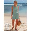 image:imageEXLURA Womens Summer 2 Piece Outfits Sleeveless Tank Top Matching Shorts Sets Lounge Sets Beach Vacation Cruise Clothes 2026Cyan