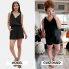 image:imageEXLURA Womens Summer 2 Piece Sets Sleeveless V Neck Knotted Tank Tops Shorts Matching Sets Vacation Cruise Beach Outfits 2026Black