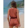 image:imageEXLURA Womens Summer 2 Piece Sets Sleeveless V Neck Knotted Tank Tops Shorts Matching Sets Vacation Cruise Beach Outfits 2026Caramel