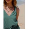 image:imageEXLURA Womens Summer 2 Piece Sets Sleeveless V Neck Knotted Tank Tops Shorts Matching Sets Vacation Cruise Beach Outfits 2026Green