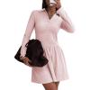 image:imageEXLURA Womens Fall Fashion Long Sleeve V Neck Mini Dress Casual Sweatshirt Style ALine Tennis Dresses Trendy Outfits 2025