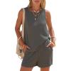 image:imageEXLURA Womens Summer 2 Piece Outfits Sleeveless Tank Top Matching Shorts Sets Lounge Sets Beach Vacation Cruise Clothes 2026Grey Green
