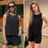 image:imageEXLURA Linen Sets for Women 2 Piece Sleeveless Pleated Babydoll Tops Casual Matching Short Set Summer Beach Vacation OutfitsBlack