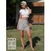 image:imageEXLURA Womens High Waisted Gingham Skort ALine Wrap Mini Skirt with Shorts Side Tie Cotton Plaid Skorts Summer Outfits 2026Black