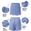 image:imageEXLURA Womens High Waisted Gingham Skort ALine Wrap Mini Skirt with Shorts Side Tie Cotton Plaid Skorts Summer Outfits 2026Blue