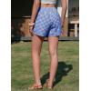 image:imageEXLURA Womens High Waisted Gingham Skort ALine Wrap Mini Skirt with Shorts Side Tie Cotton Plaid Skorts Summer Outfits 2026Blue