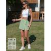 image:imageEXLURA Womens High Waisted Gingham Skort ALine Wrap Mini Skirt with Shorts Side Tie Cotton Plaid Skorts Summer Outfits 2026Green